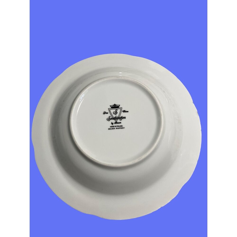 Set Of 4 Southington By Baum Fine China Soup Bowls Golden Rhapsody Pattern 8.5" - Picture 8 of 9